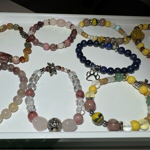 Homemade by Me. Gemstone bracelets